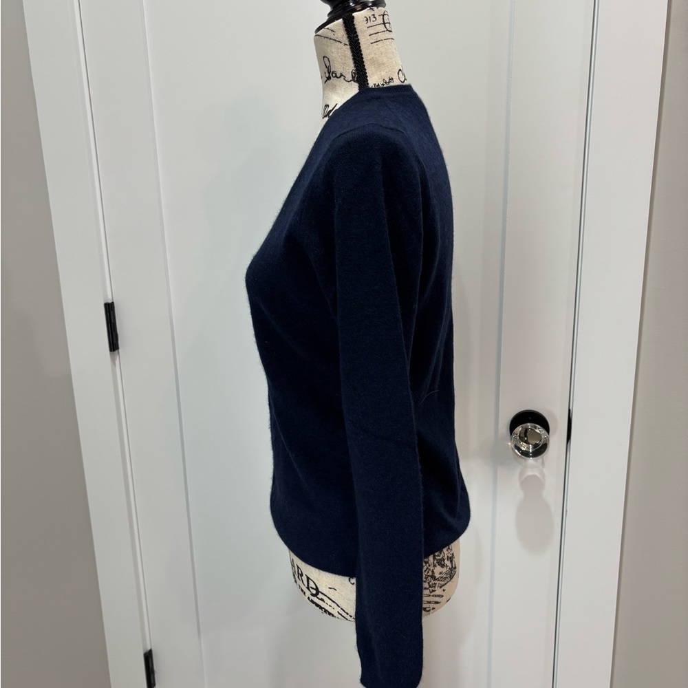 Charter Club Navy Blue Cashmere V-Neck Sweater - Picture 2 of 6